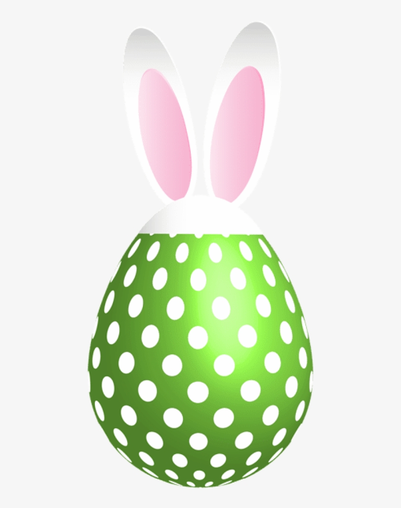 Free Png Download Easter Dotted Bunny Egg Green Png - Bunny Eggs Clipart Easter Clip Art Free, transparent png #7923181