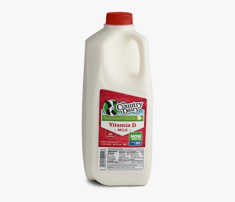 Vitamin D Half Gallon - Country Dairy, transparent png #7924768
