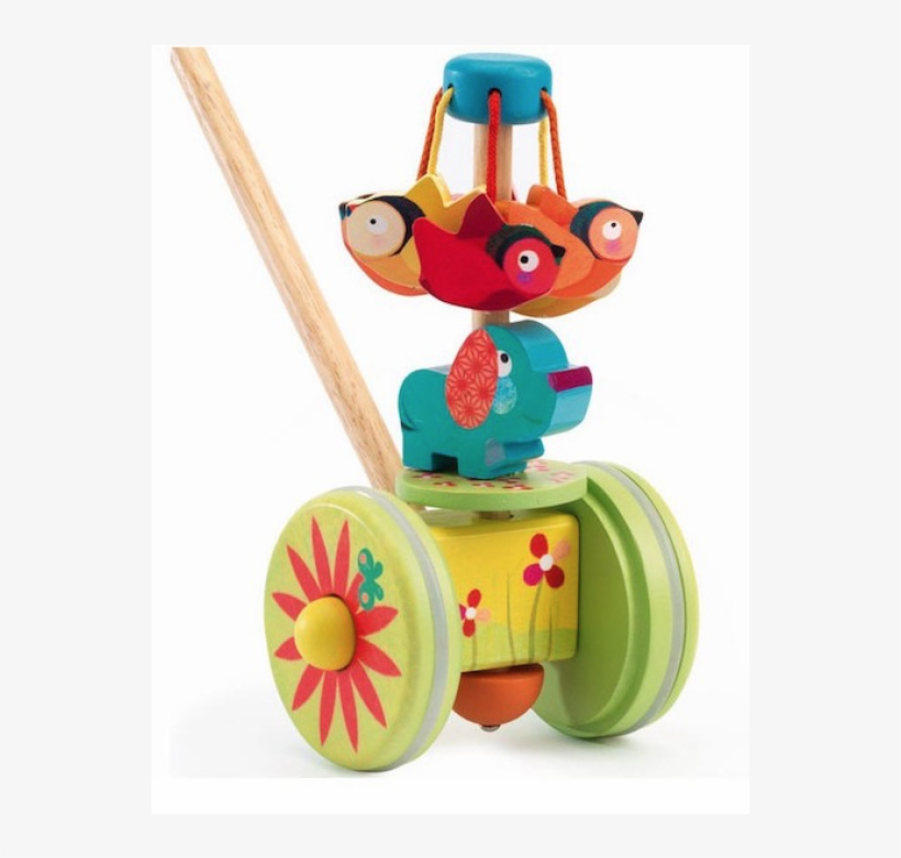 Djeco 3070900062610 Dj06261 Rouli Couli Push Toy - Drewniana Zabawka Do Pchania, transparent png #7926249
