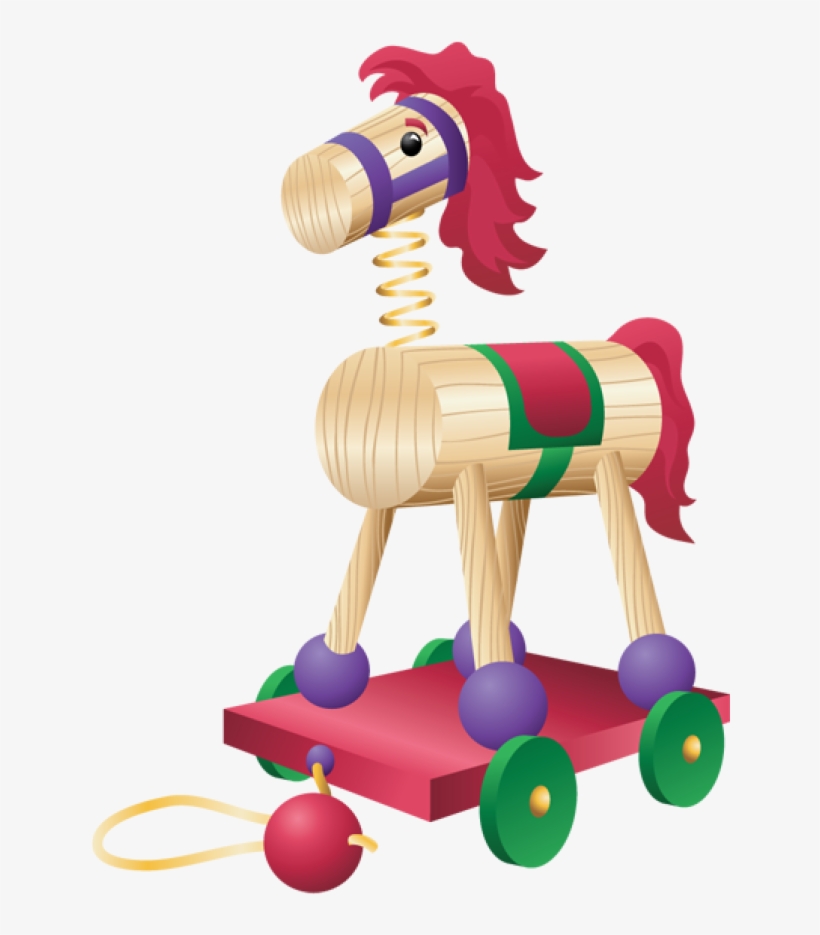 Trojan Horse Clipart Newborn Baby Toy - Santa's Bag Of Toys Clipart, transparent png #7926316