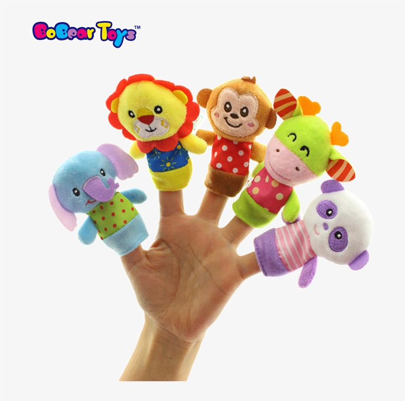 Bobeartoys Custom Lovely Soft Finger Puppets Toys Parent-child - 布 手 偶, transparent png #7926395