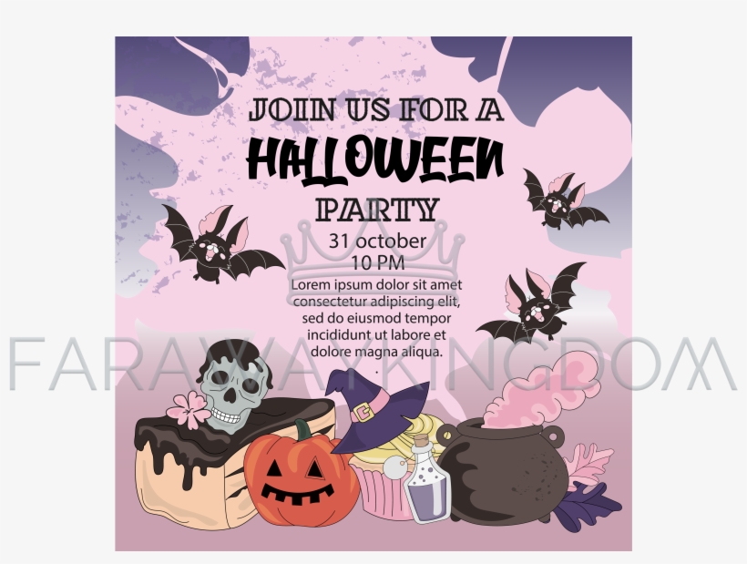 Join Us Halloween Cartoon Mystical Vector Illustration - Cartoon, transparent png #7926775