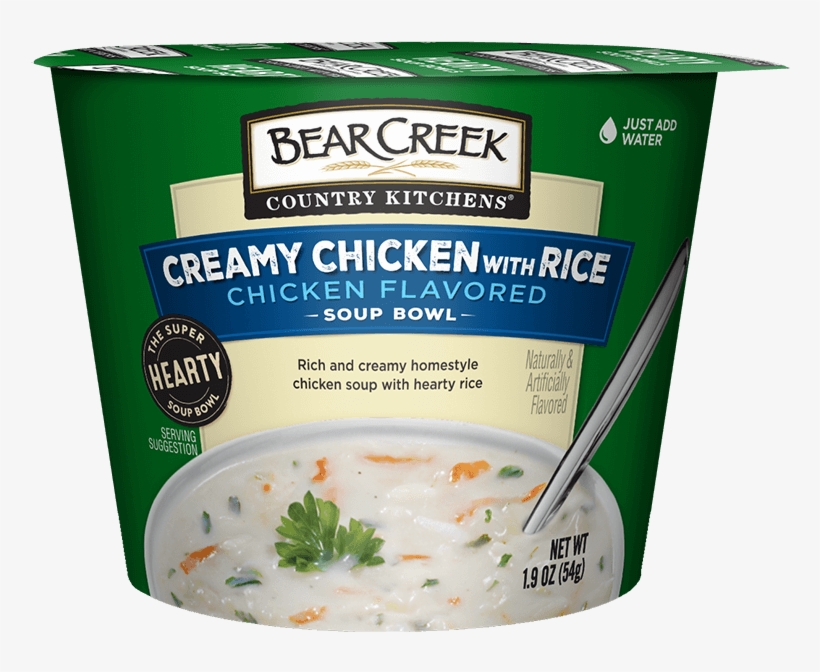 Creamy Chicken With Rice Soup Bowl - Bear Creek Soup, transparent png #7927004