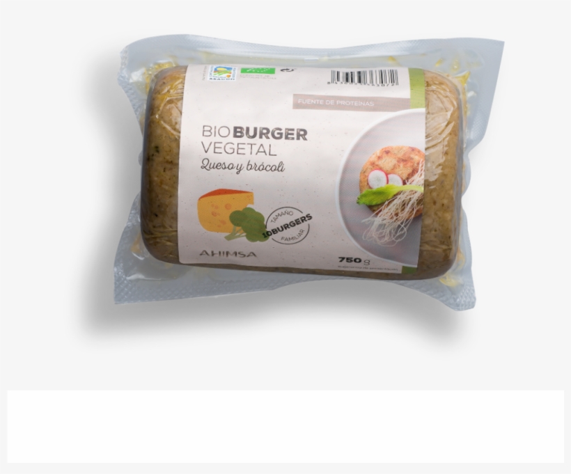 Bio Burguer Vegetal Queso Y Brocoli 750gr Ahimsa - Multigrain Bread, transparent png #7928487