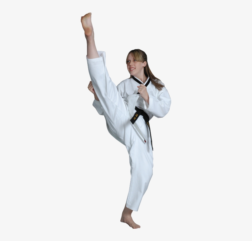 Teen Girl High Kicking - Female Martial Art Kick, transparent png #7930720