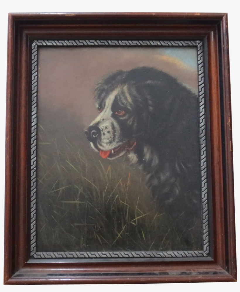 Oil Painting On Black Canvas Awesome Vintage Black - Picture Frame, transparent png #7930833