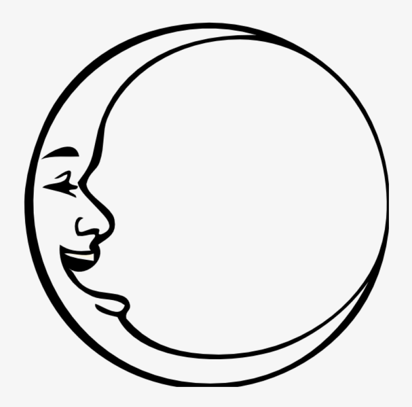 Permalink To Moon Clipart Black And White - Moon Black & White, transparent png #7930999