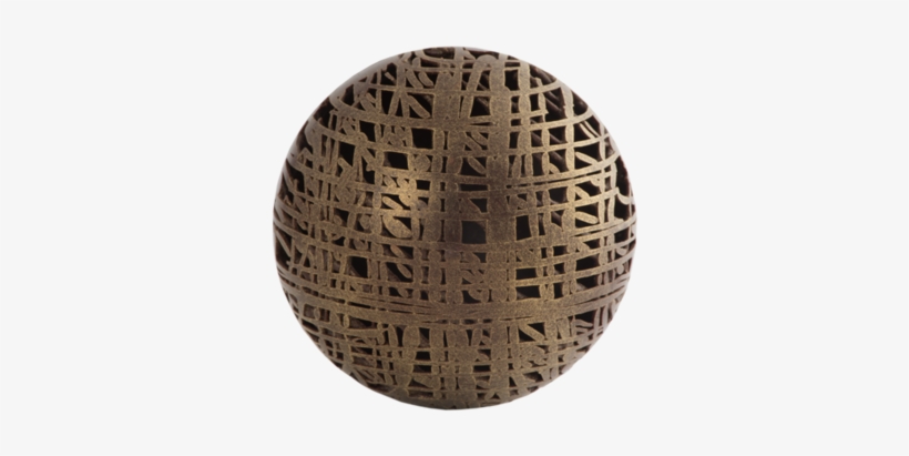Handmade Christmas Bauble With Dark Chocolate & Golden - Sphere, transparent png #7931196