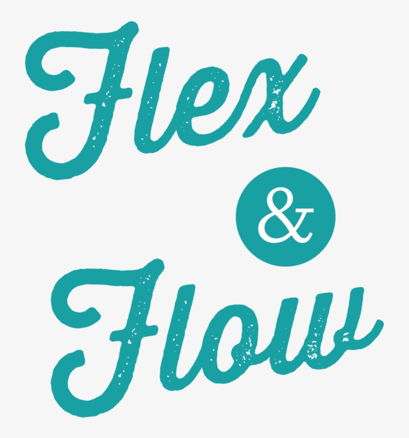 Copy Of Flex And Flow Logo Teal Vertical - Flex And Flow Yoga, transparent png #7931806