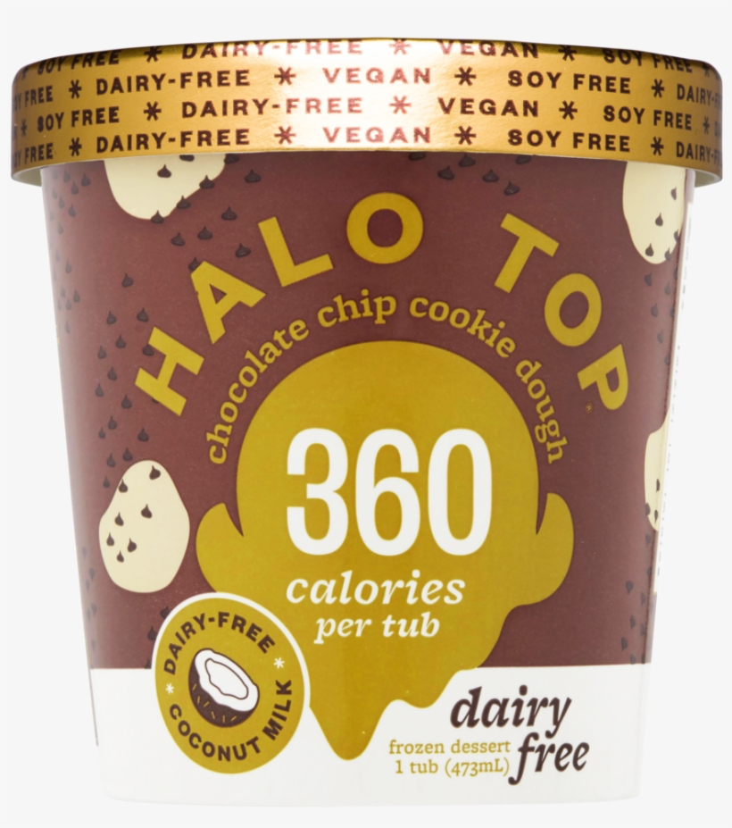 Chocolate Chip Cookie Dough Tub Copy - Halo Top Pumpkin Pie Ice Cream, transparent png #7932260
