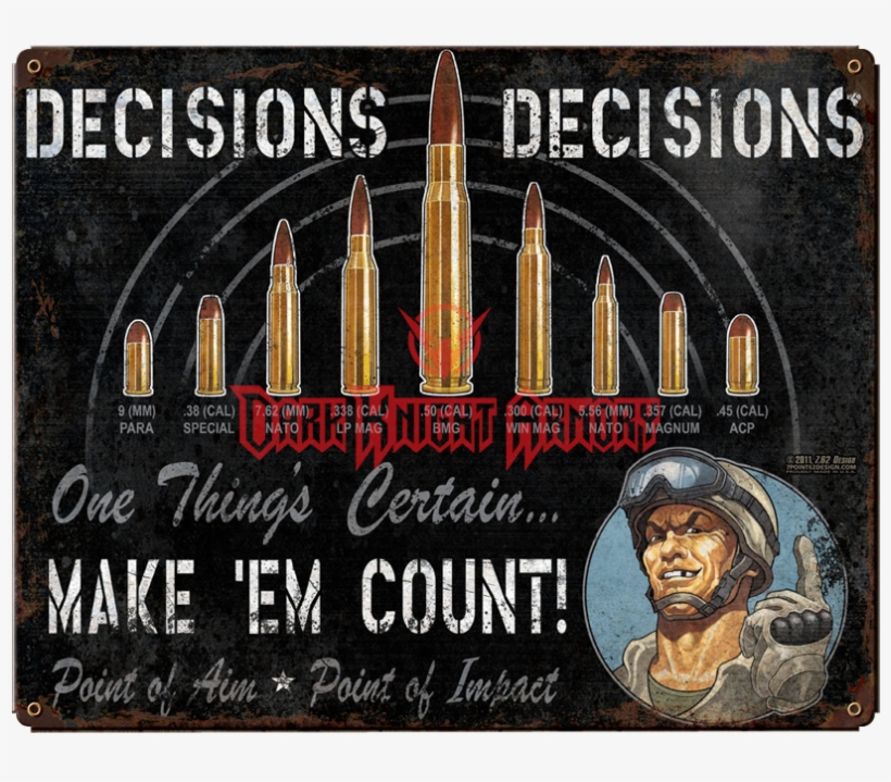 Decisions, Decisions Vintage Steel Sign - Chief Rocka, transparent png #7933234