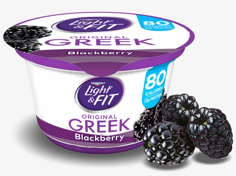 Blackberry Greek Yogurt - Dannon Light And Fit Greek Yogurt Toasted Marshmallow, transparent png #7933621