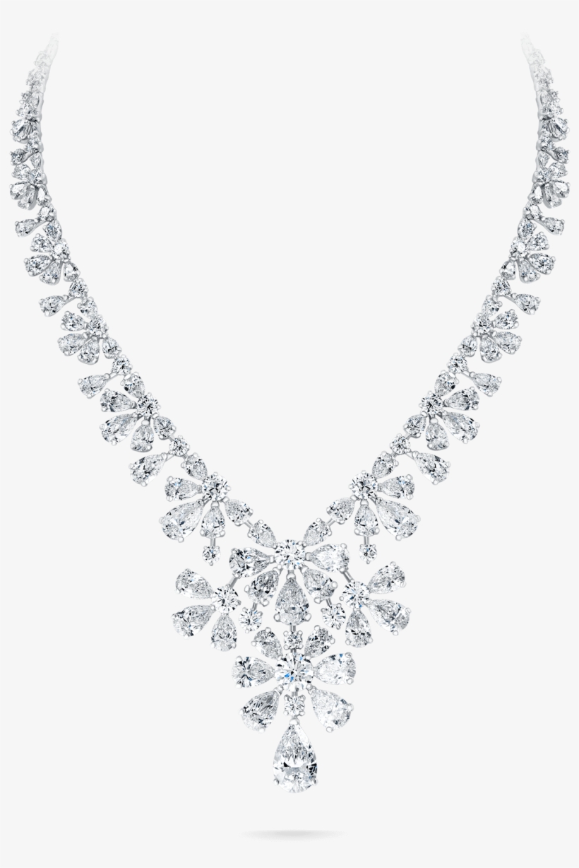 White Diamond Necklace 10 41 - Necklace, transparent png #7933669