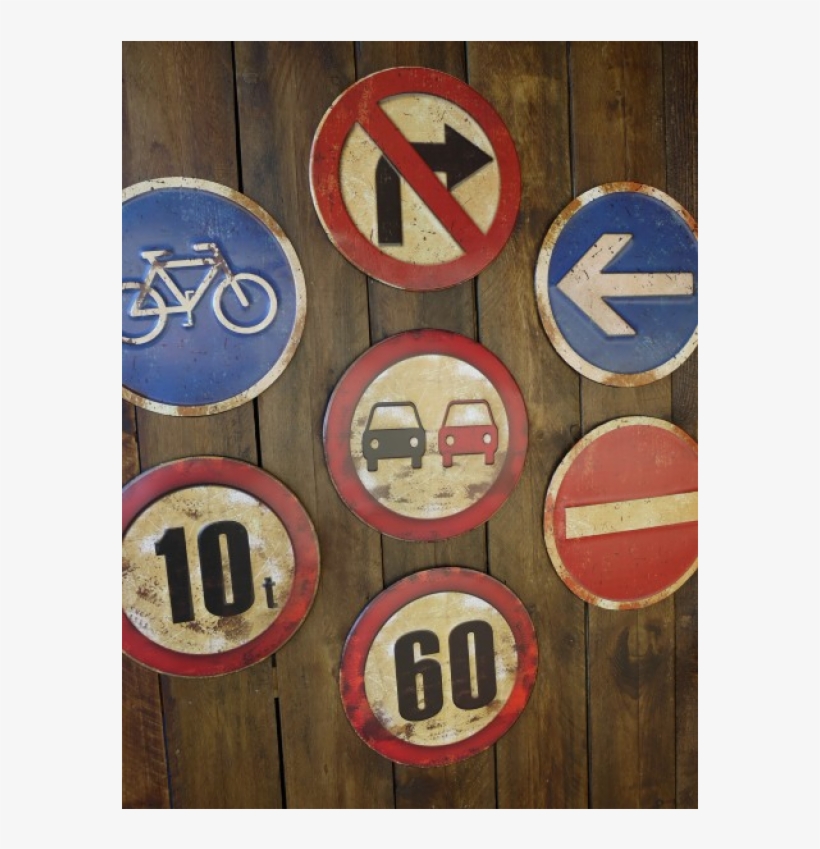 'people Crossing' Vintage Style Road Sign Plaques - Déco Avec Panneau Signalisation, transparent png #7933738