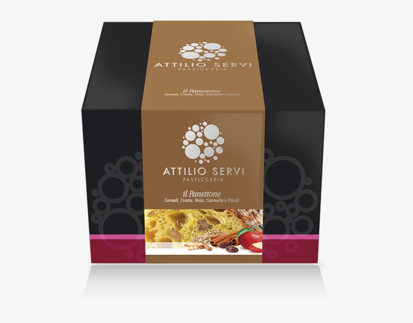 Cereals, Raisins, Apples, Pine Nuts And Cinnamon Panettone - Box, transparent png #7933948