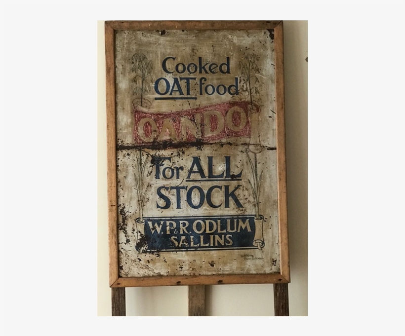 Vintage Odlums Hand Painted Advertising Sign - Sign, transparent png #7933989
