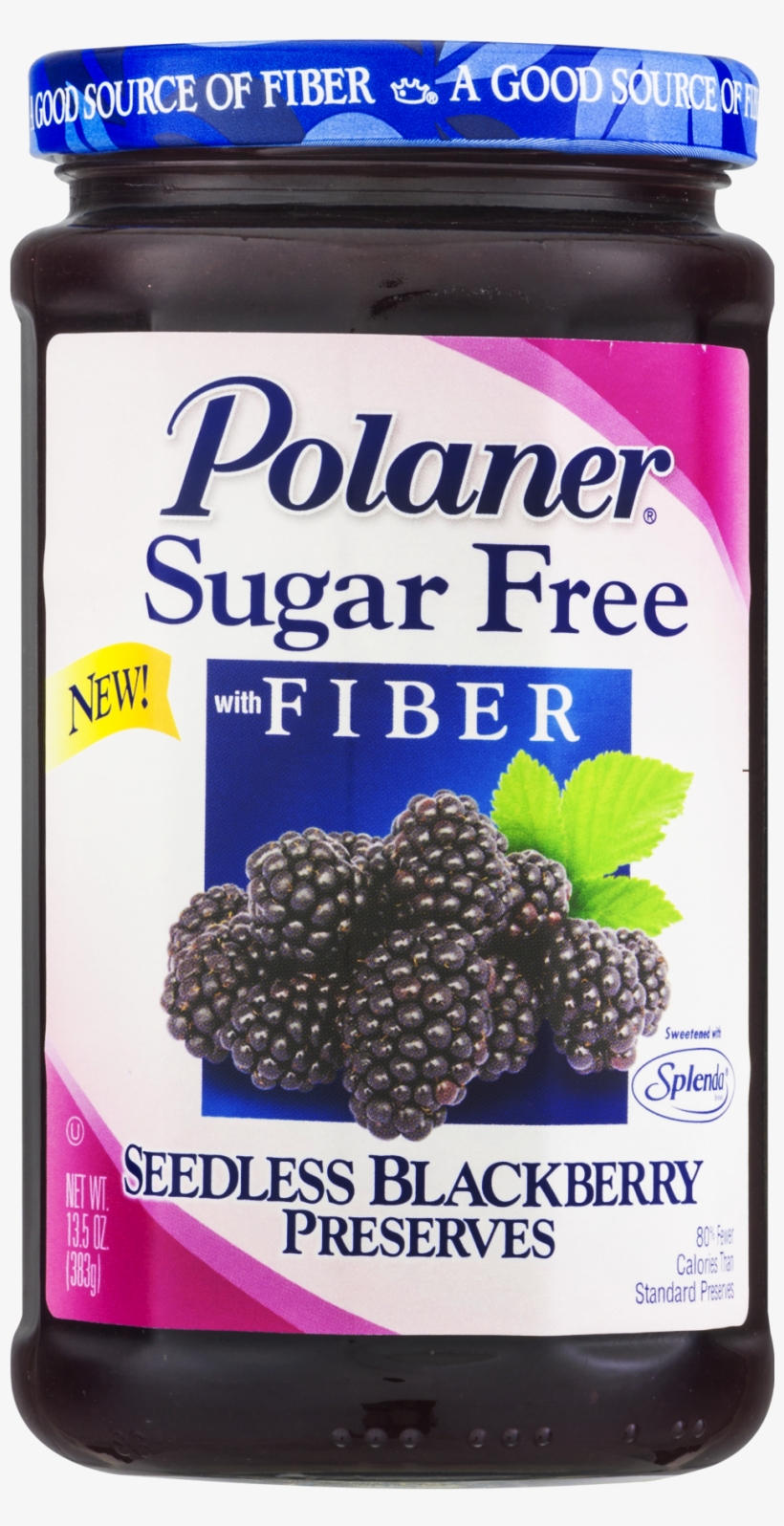 Polanerâ® Sugar Free With Fiber Seedless Blackberry - Boysenberry, transparent png #7934053