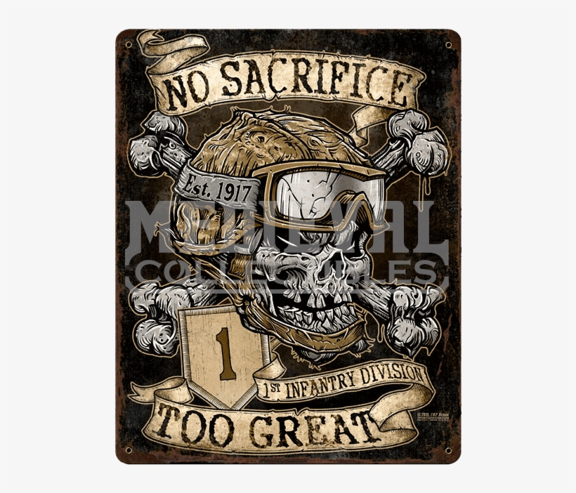 No Sacrifice Too Great Vintage Sign - Illustration, transparent png #7934184