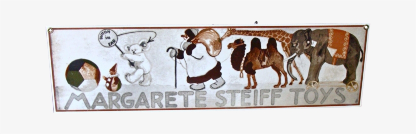 Vintage 1995 Margarete Steiff Toys Enamel & Metal Store - Wall Clock, transparent png #7934323
