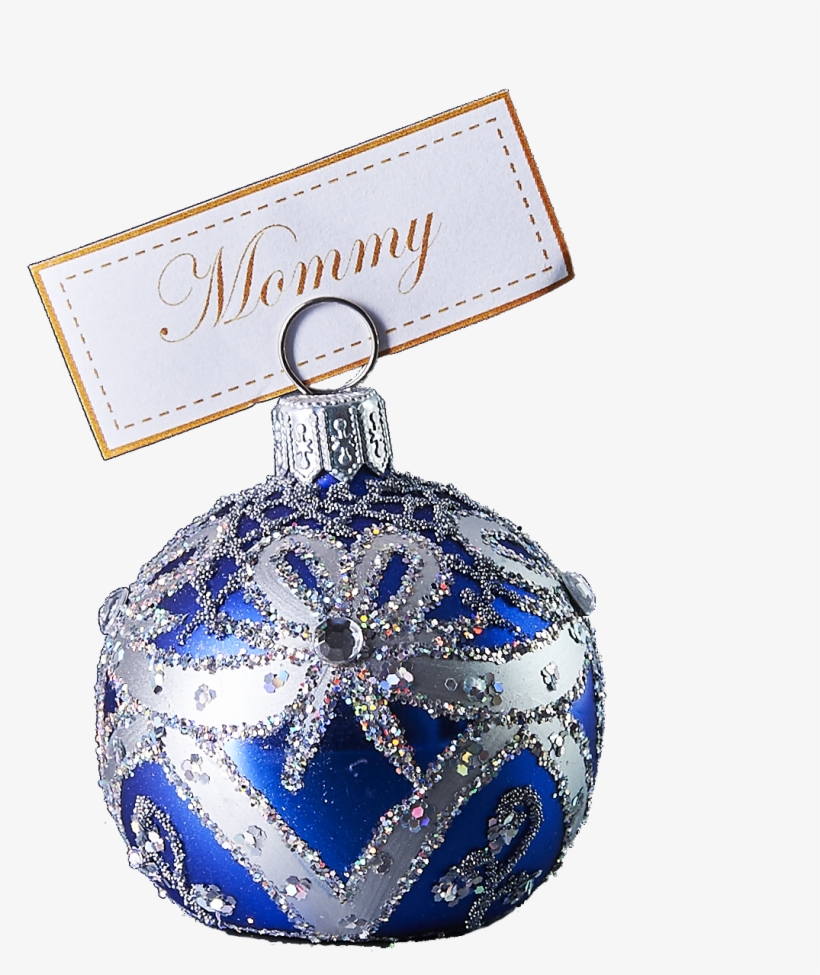 Hand Crafted Christmas Ornament Blue Cardholder With - Christmas Ornament, transparent png #7934857
