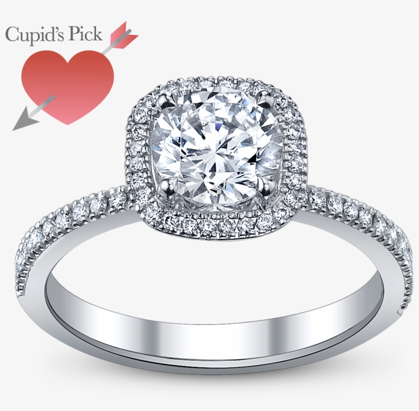 Simon G - Robbins Brothers Halo Engagement Rings, transparent png #7934889