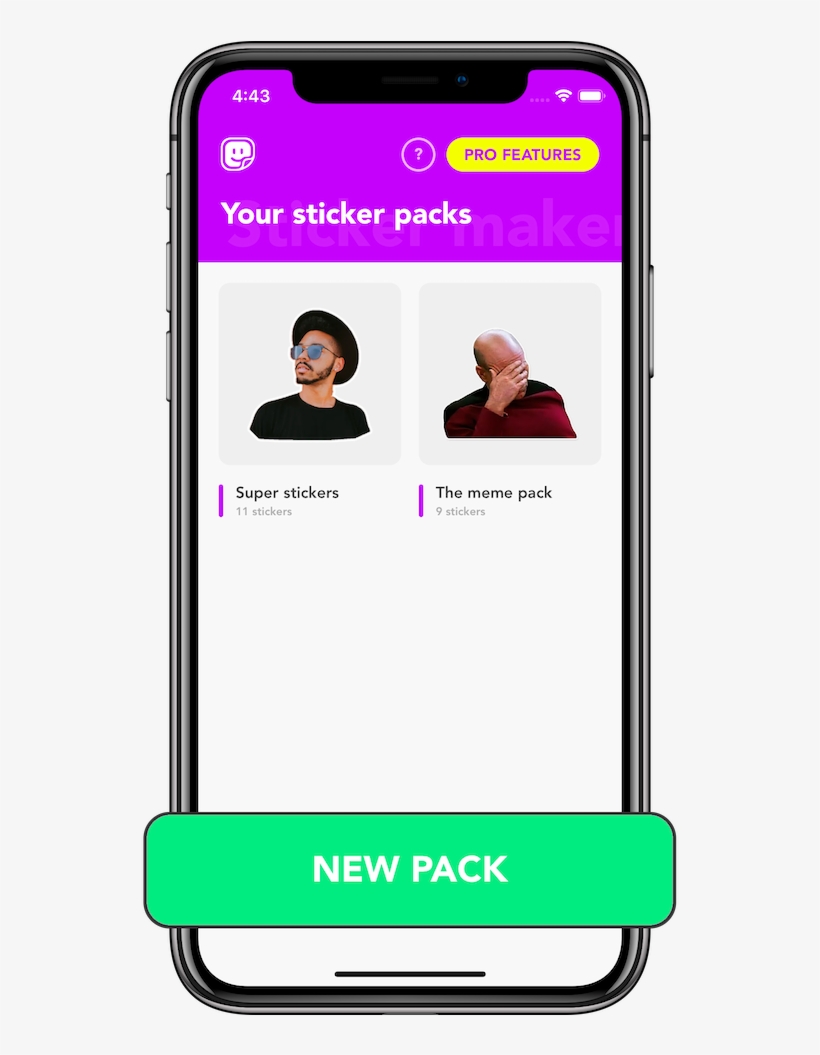 Create A New Sticker Pack - Iphone, transparent png #7934943