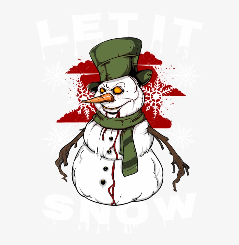 Let It Snow - Scary Snowman Vector, transparent png #7935441