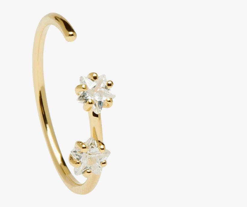 Vela Ring Star Shaped Zirconia P D Paola - Body Jewelry, transparent png #7935884