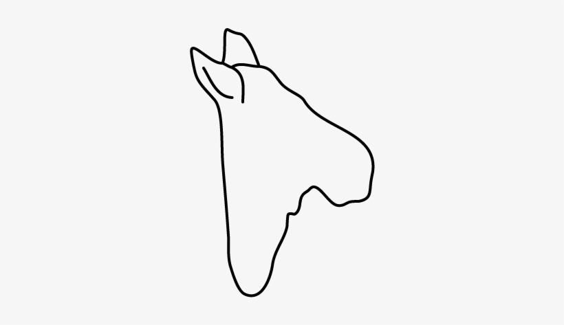 Moose Head Assembly Without Antlers Side View - Line Art, transparent png #7936105