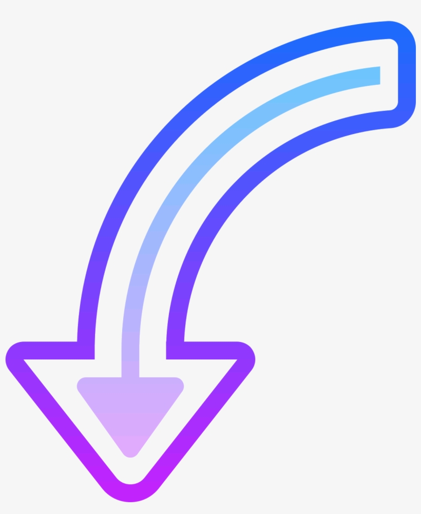 This Icon Looks Like A Large Arrow, Pointing Downward - Lilac, transparent png #7936695
