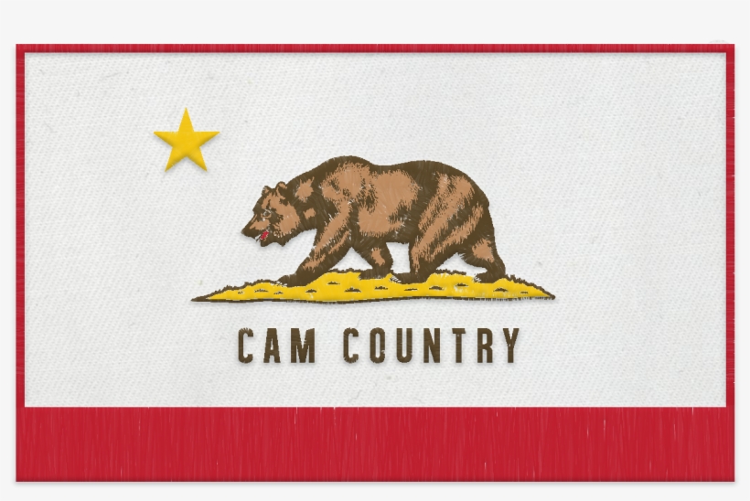 Cam Country Flag Patch - Thin Blue Line California, transparent png #7936946
