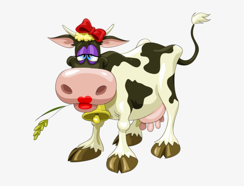 Tubes Vaches Farm Animals, Cow Illustration, Cartoon - Cartoon Girl Cow, transparent png #7937072