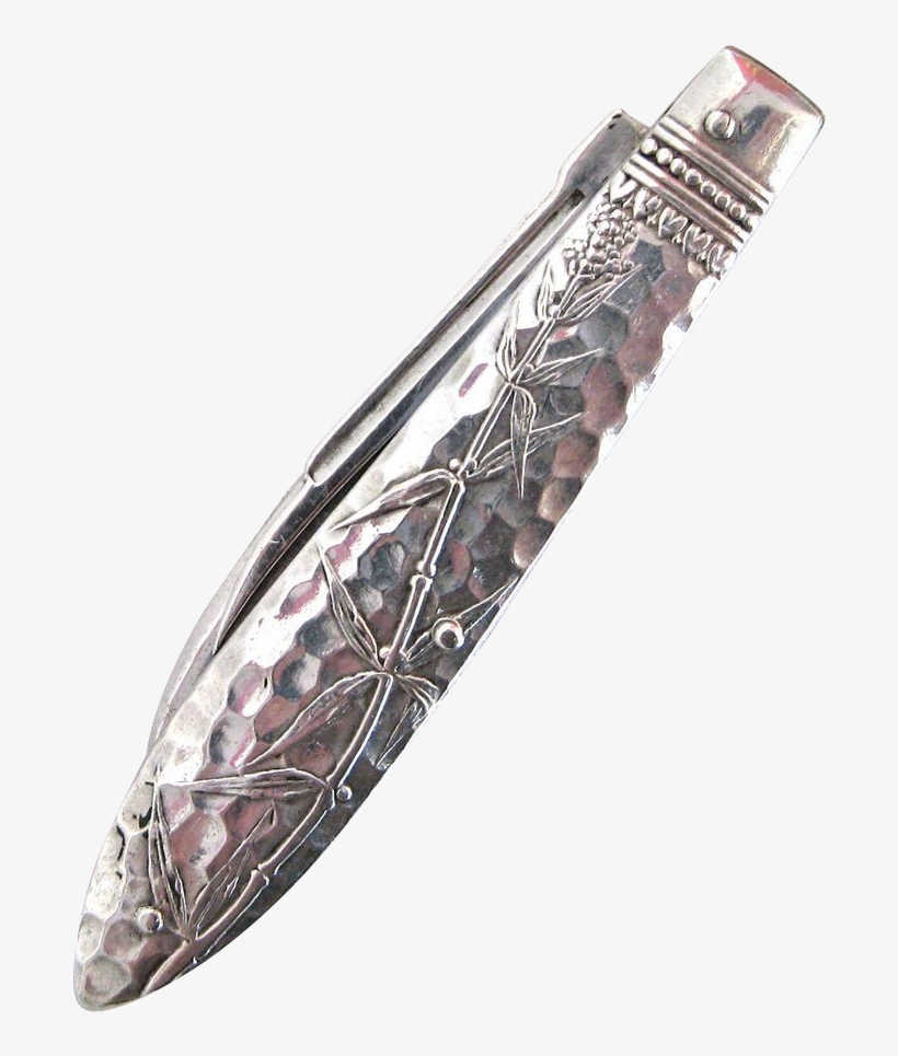 This Is A Beautiful And Rare Sterling Silver Folding - Utility Knife, transparent png #7937814