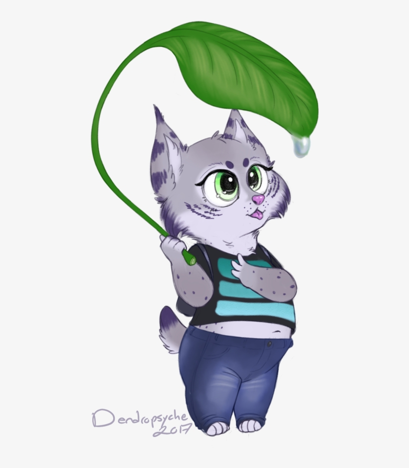 Tofi And The Totoro Leaf - Cartoon, transparent png #7938475