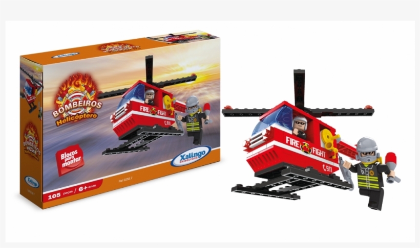 Blocks To Fit Firefighters Helicopter - Xalingo Bombeiros, transparent png #7938833