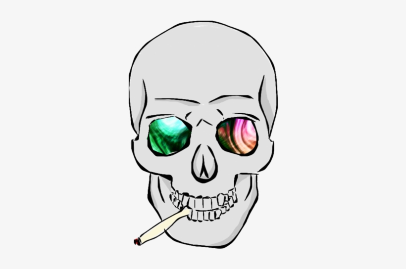 Calavera Sticker - Calavera Con Cigarro Png, transparent png #7939199