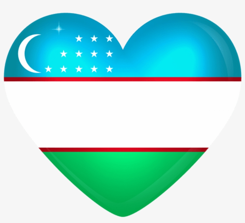 Download Uzbekistan Large Heart Flag Clipart Png Photo - Heart, transparent png #7939532