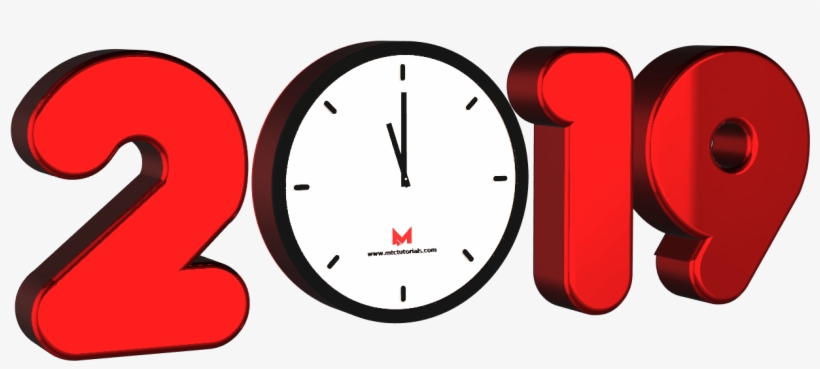 Happy New Year 2019 Free Png Download Mtc Tutorials - Quartz Clock, transparent png #7939706