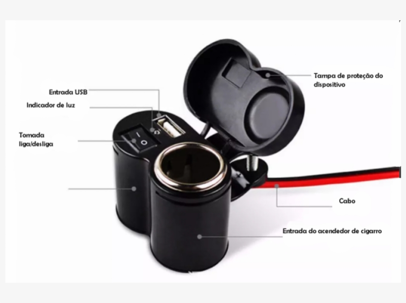 Next - Bộ Tẩu Sạc 12v Xe Máy, transparent png #7940150