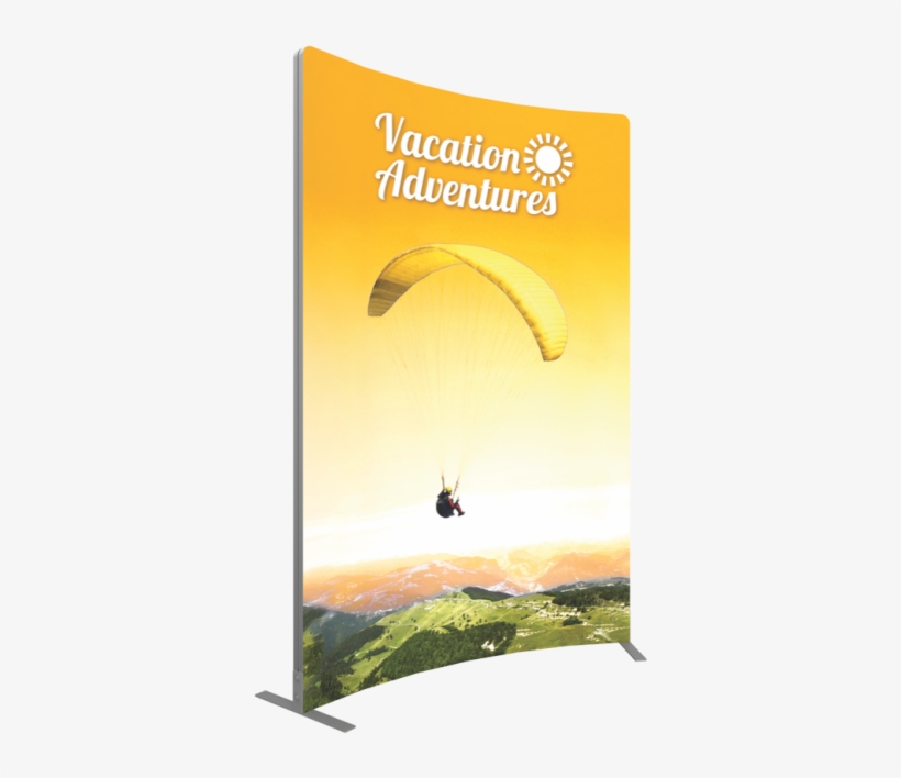 Vector Frame Curved Banner Cr-03 Fabric Banner Display - Parachuting, transparent png #7940157