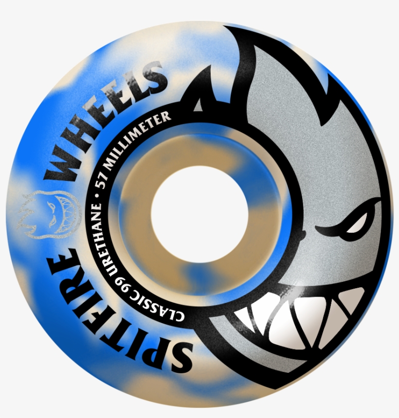 Spitfire 57mm Bighead Blue Swirl Wheels - Circle, transparent png #7940413