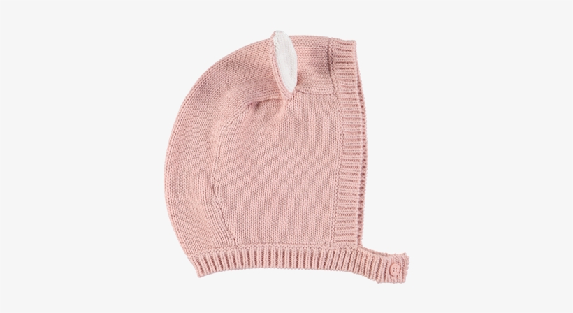 Babies 'chips' Rabbit Ears Hat Pink - Wool, transparent png #7940470