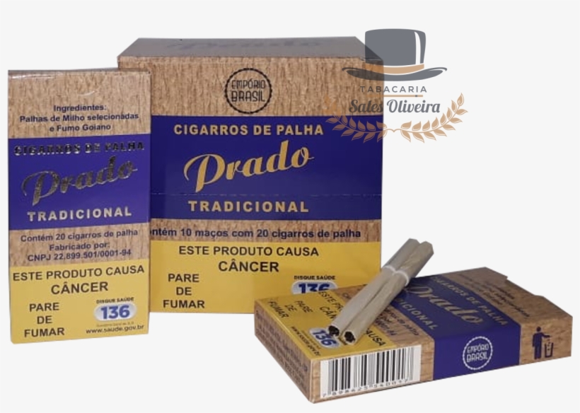 Palheiros Prado Tradicional 10 Maços De 20 Cigarros - Carton, transparent png #7940502