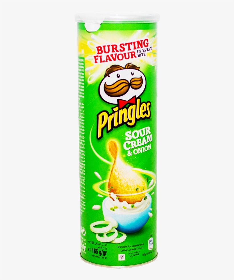 Pringles Chips Sour Cream Onion 165 Gm, transparent png #7941199
