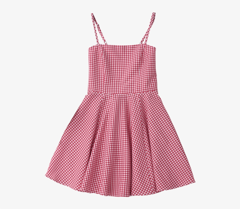 Cut Out Back Checked Mini Dress - Day Dress, transparent png #7941393