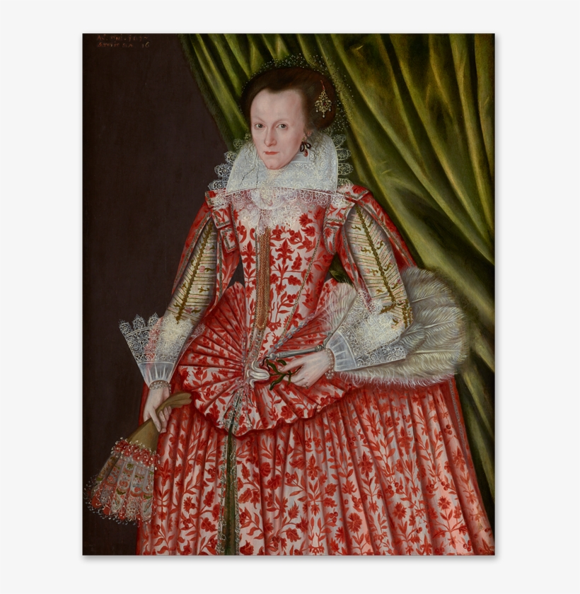 Portrait Of A Lady Wearing A Red Dress, - Philip Mould Woman In Red Restoration, transparent png #7941572