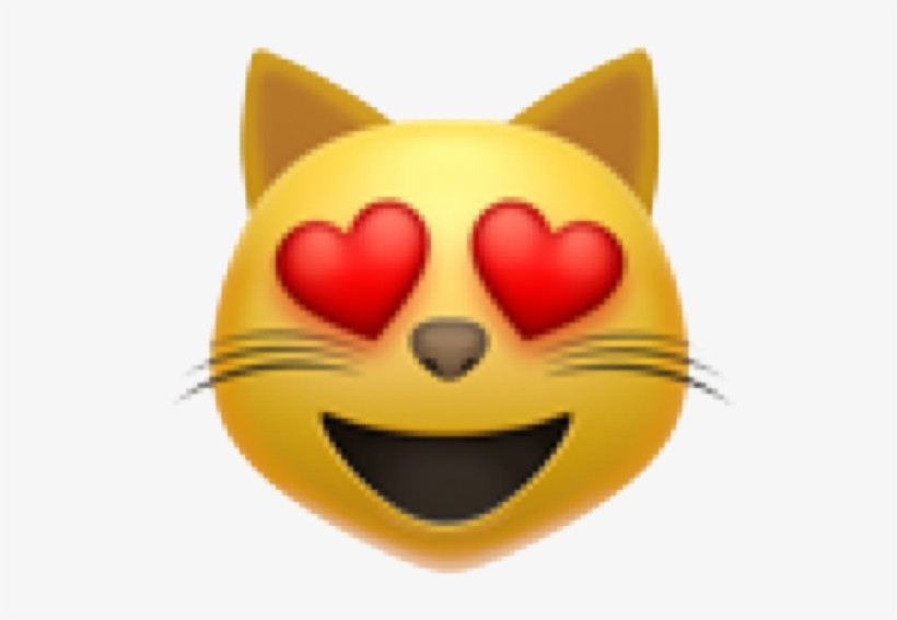 Emoji Stiker Emoticon Stiker Emojiiphone Emojiwhatsapp - Cat Heart Eye Emoji Meaning, transparent png #7941697