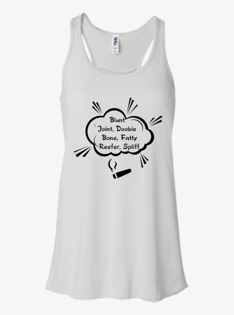 Blunt, Joint, Doobie Flow Tank - Bella + Canvas Ladies' Flowy Racerback Tank B8800, transparent png #7941701