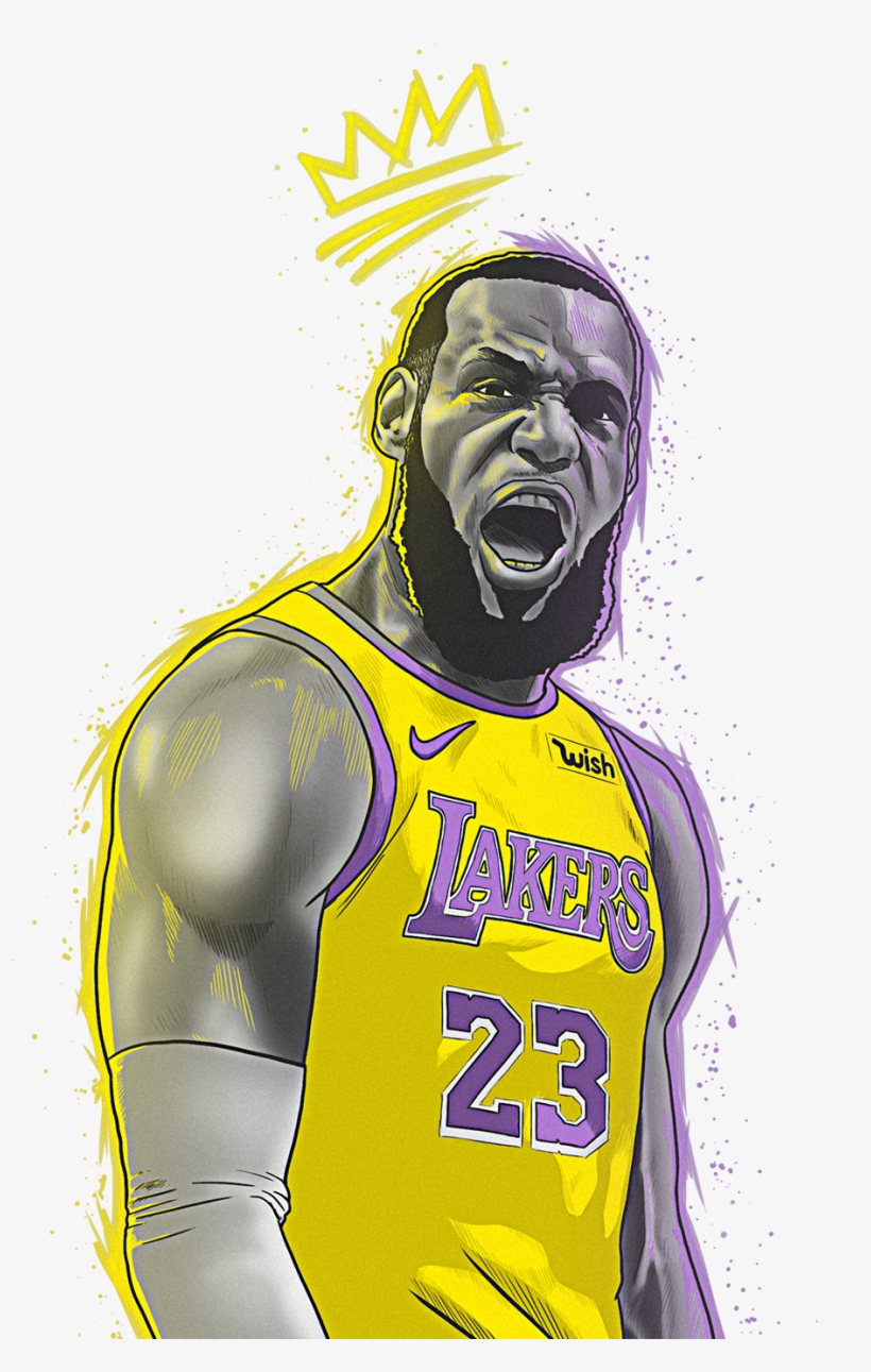 Lebron James Detail - Illustration, transparent png #7941703