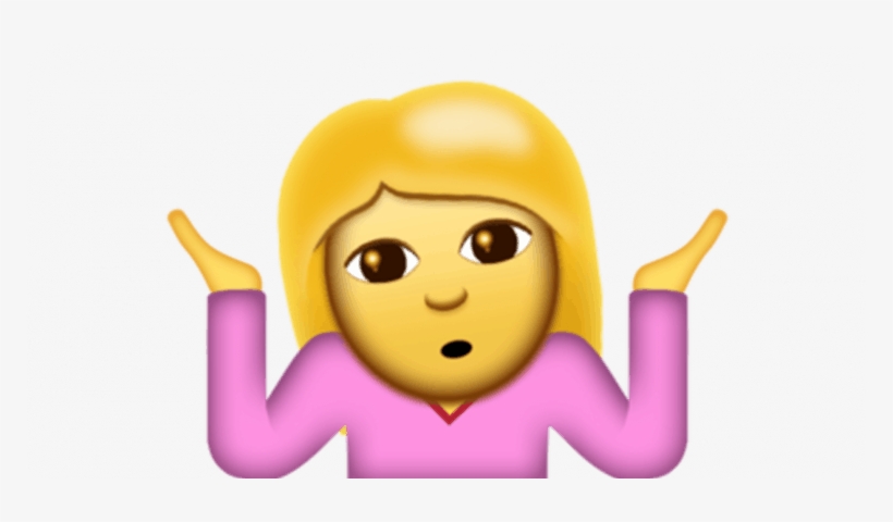 Una Nueva Actualización Presenta 72 Nuevos Emojis, - Don T Know Emoji Girl, transparent png #7941790